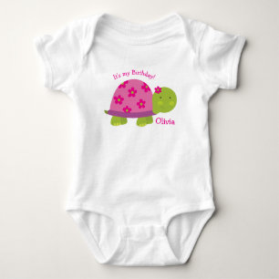 Turtle Personalised Baby Bodysuit 1st Birthday