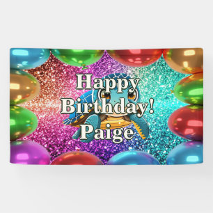 Turtle Personalised character birthday banner