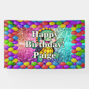 Turtle Personalised character birthday banner