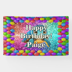 Turtle Personalised character birthday banner