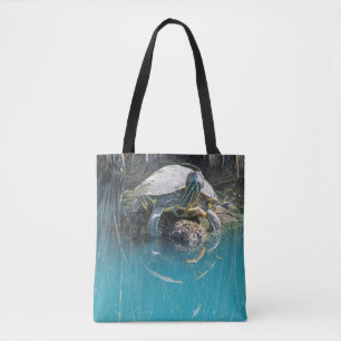 Turtle Photo We Love You Grandma With Kids Names Tote Bag