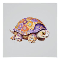 Turtle Playful Adorable Fun Animal Colourful Joyfu