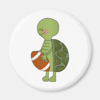 Turtle playing football magnet
