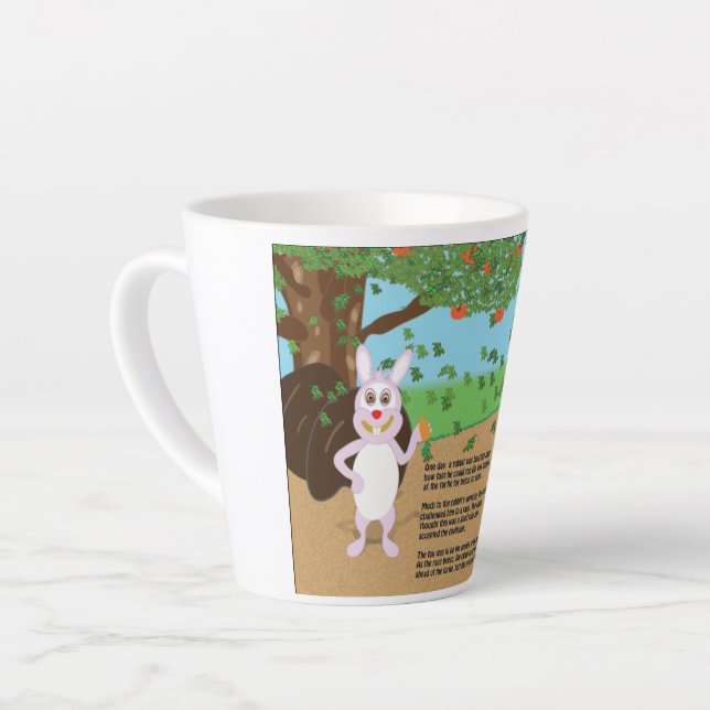 turtle rabbit racing mug (Left Angle)