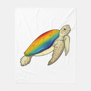 Turtle Rainbow Fleece Blanket