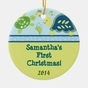 Turtle Reef Ocean Pond Personalised Name Ornament