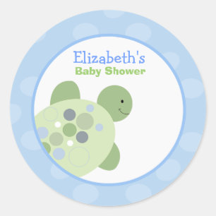 Turtle Reef Round Custom Favour Sticker