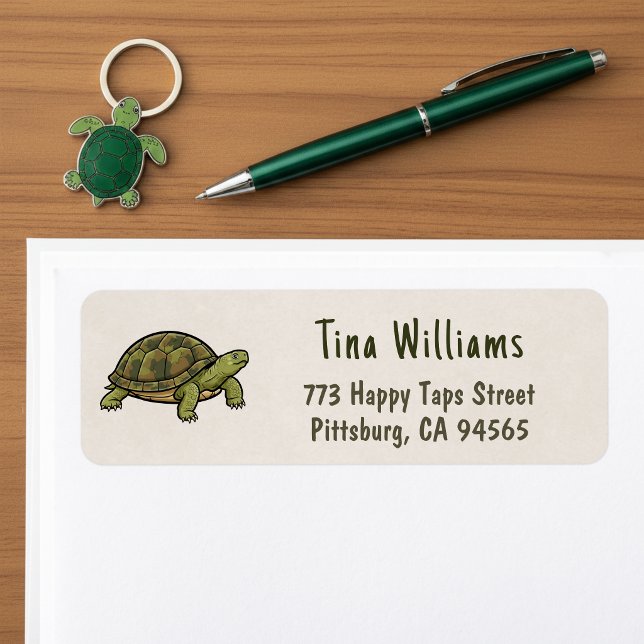 Turtle Return Address Labels (Turtle return address label for nature lovers.)