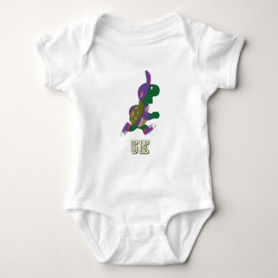 Turtle Runner 5K - Purple Baby Bodysuit