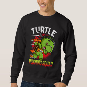 Turtle Running Squad Marathon Runner Running Tea Sweatshirt