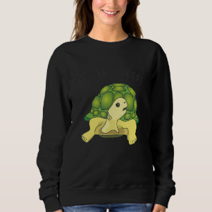 Turtle   saying   Pas de stress no stress Sweatshirt
