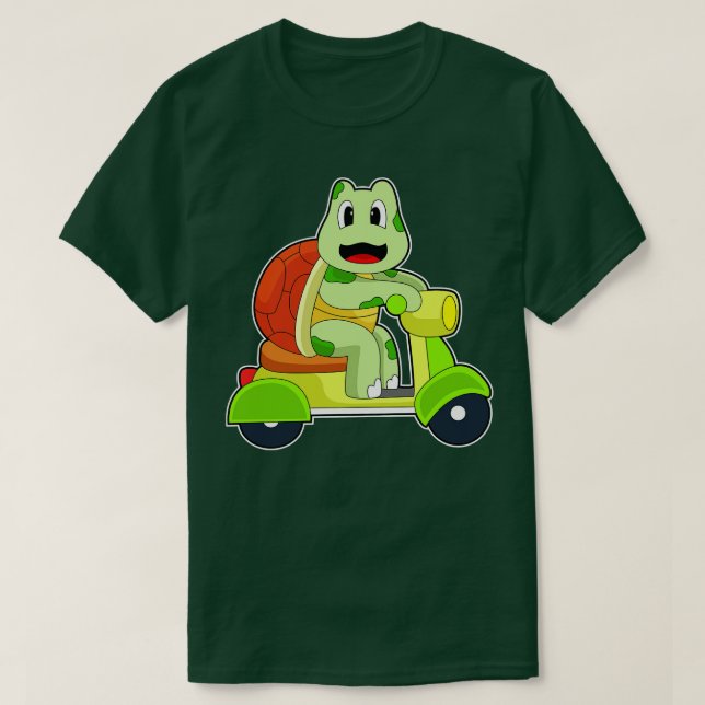 Turtle Scooter T-Shirt (Design Front)