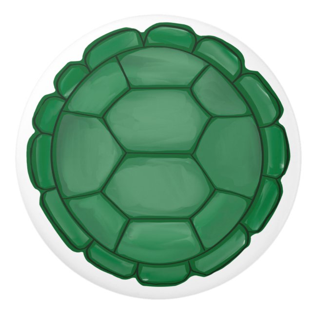 Turtle Shell Boys Room Sealife Animal Theme  Ceramic Knob (Front)