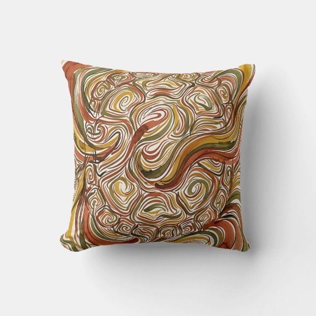 Turtle Shell Pattern Pillow (Front)