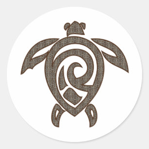 Turtle-shell-print Classic Round Sticker
