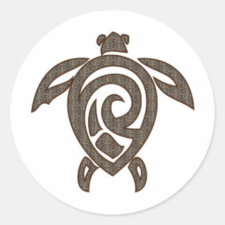Turtle-shell-print Classic Round Sticker