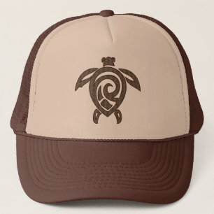 Turtle-shell-print Trucker Hat