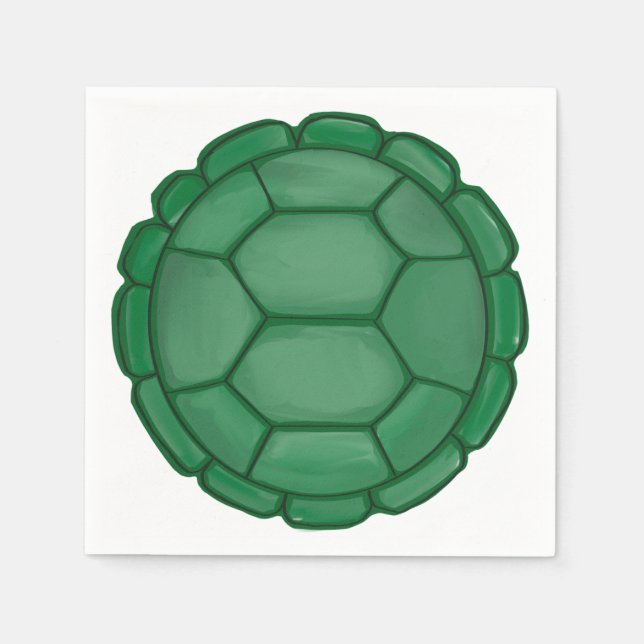 Turtle Shell Sea Theme Birthday Party Napkin (Front)