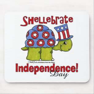 Turtle Shellebrate Independence Day! Mouse Pad