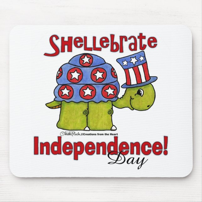 Turtle Shellebrate Independence Day! Mouse Pad (Front)
