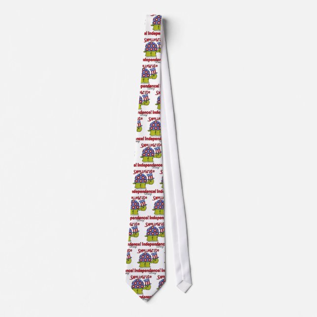 Turtle Shellebrate Independence Day! Tie (Front)