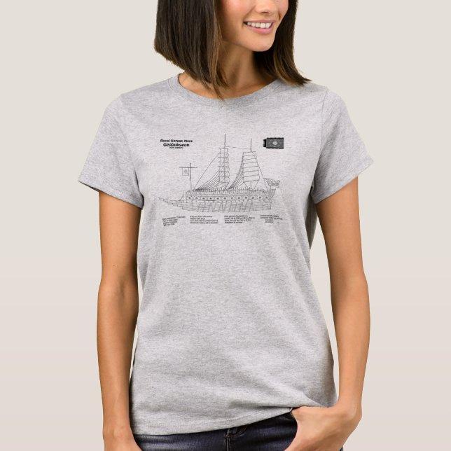Turtle Ship Geobukseon - Ship Blueprint SD T-Shirt (Front)