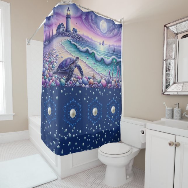 Turtle Shower Curtain (In Situ)