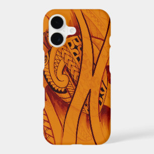 turtle sketch design with spearheads on orange