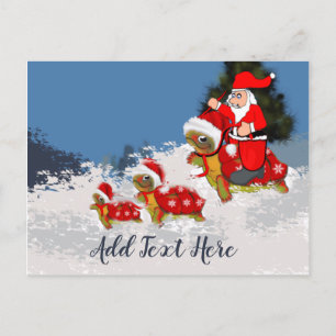 Turtle Sleigh Postcard