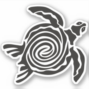 Turtle Spiral Contour Stickers