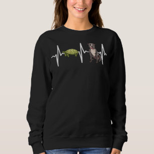 Turtle Staffordshire Bull Terrier Heartbeat Dog Sweatshirt