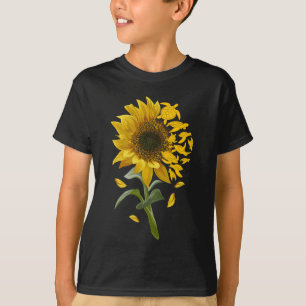 Turtle Sunflower Gardening Ocean Animal Awareness T-Shirt