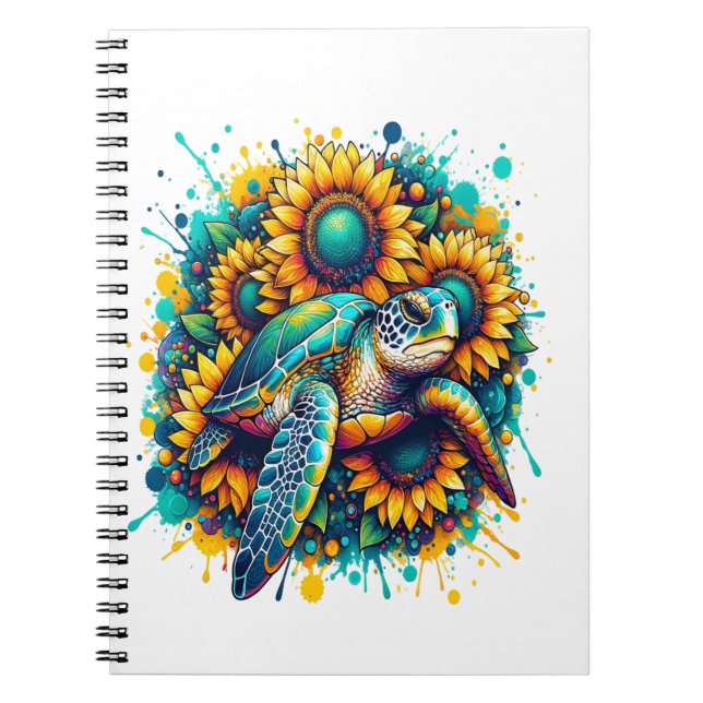 Turtle Sunflower Notebook (Front)