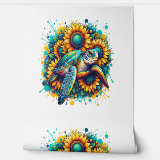 Turtle Sunflower Wallpaper