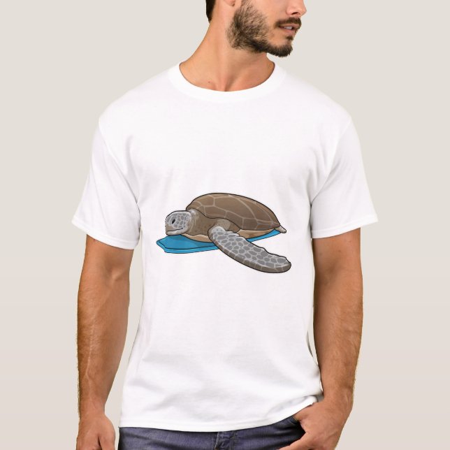 Turtle Surfer Surfboard T-Shirt (Front)