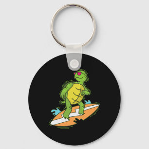 Turtle Surfing Reptiles Water Ck Cover Key Ring