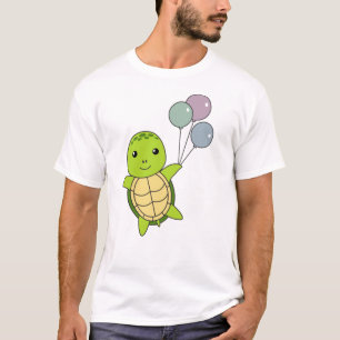 Turtle Sweet Animal Flies Balloons Children T-Shirt