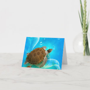 Turtle Swimming Note Cards