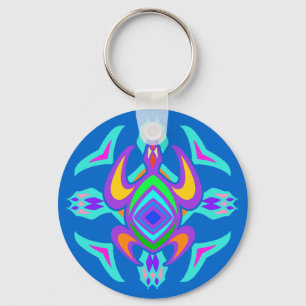 Turtle Symmetry Pattern Keychain