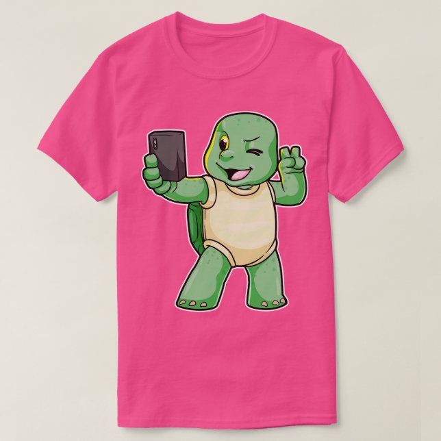 Turtle takes a Selfie 1 T-Shirt (Design Front)