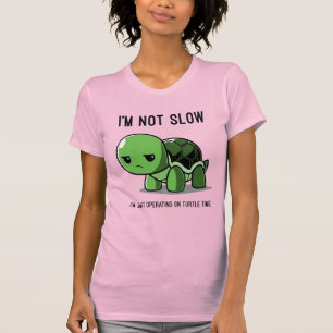 Turtle Time Not Slow Funny Women's Slim Fit  T-Shirt