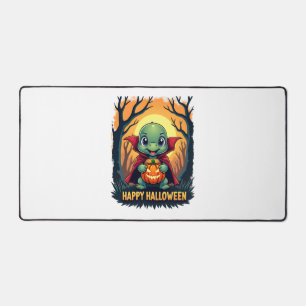 Turtle Tortoise Boo Vampire Trick Or Treat Hallowe Desk Mat