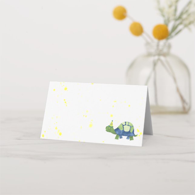 Turtle Tortoise Menu Place Cards (Front)