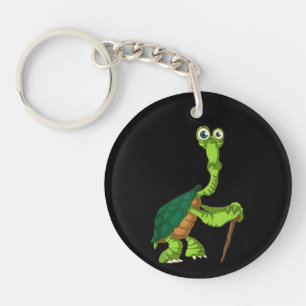 Turtle Tortoise Retired Funny Standing Turtle Reti Key Ring