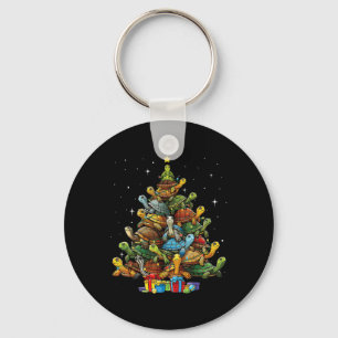 Turtle Tree Christmas Tree Adorable Turtle Christm Key Ring