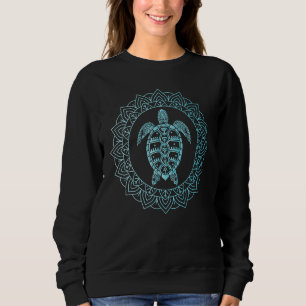 Turtle Tribe Abstract Mandala Turtle Art Sweatshirt