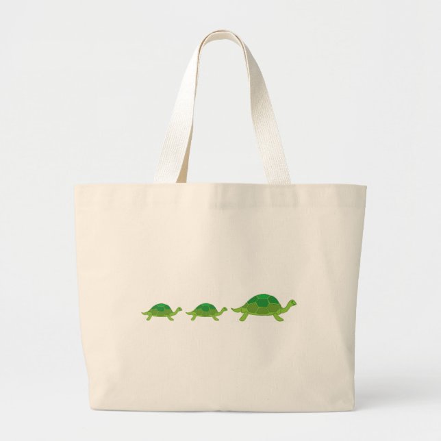 Turtle, Turtle, Turtle Large Tote Bag (Front)