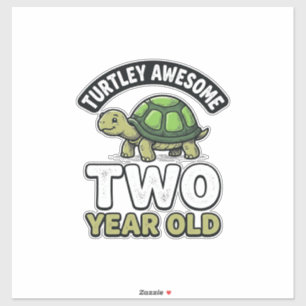 Turtle Two Year Old Birthday Vintage Engraving Shi