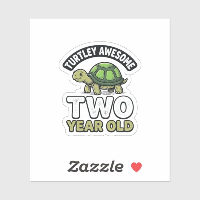 Turtle Two Year Old Birthday Vintage Engraving Shi (Sheet)
