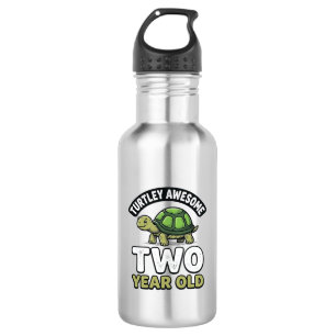 Turtle Two Year Old Birthday Vintage Engraving Shi 532 Ml Water Bottle